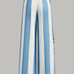 LINEN STRIPED RED LACE PANTS