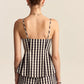 GINGHAM WIDE LEG PEPLUM CO-ORD