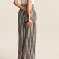 GINGHAM WIDE LEG PEPLUM CO-ORD