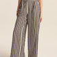GINGHAM WIDE LEG PEPLUM CO-ORD