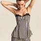 GINGHAM WIDE LEG PEPLUM CO-ORD