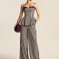 GINGHAM WIDE LEG PEPLUM CO-ORD