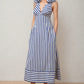 BREEZY STRIP LONG DRESS