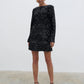 BOW BLACK SEQUIN DRESS