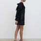 BOW BLACK SEQUIN DRESS
