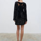 BOW BLACK SEQUIN DRESS