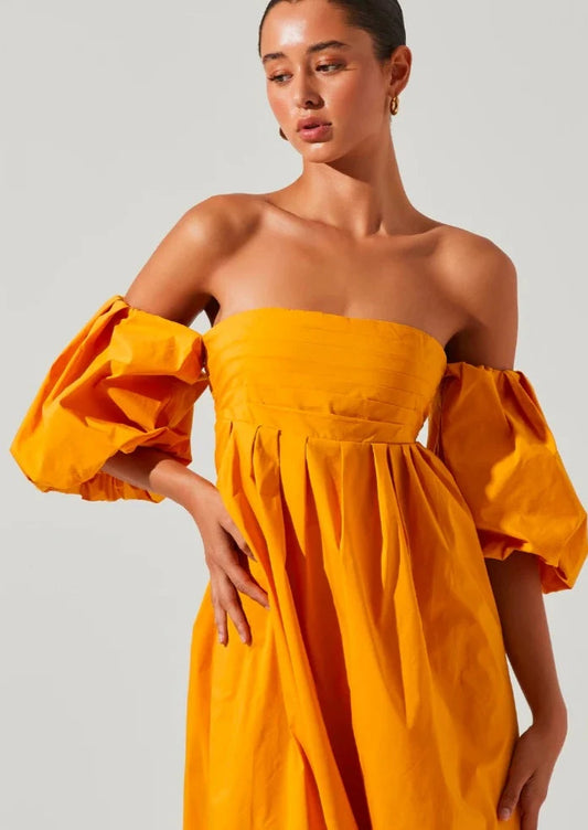 OFF SHOULDER MANGO DRESS