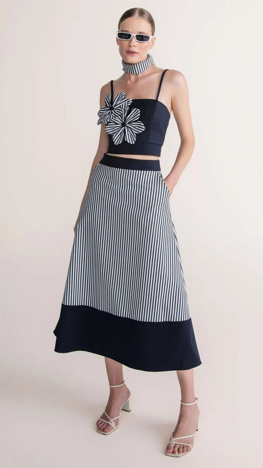 STRIPED CAMPA FLORAL SET