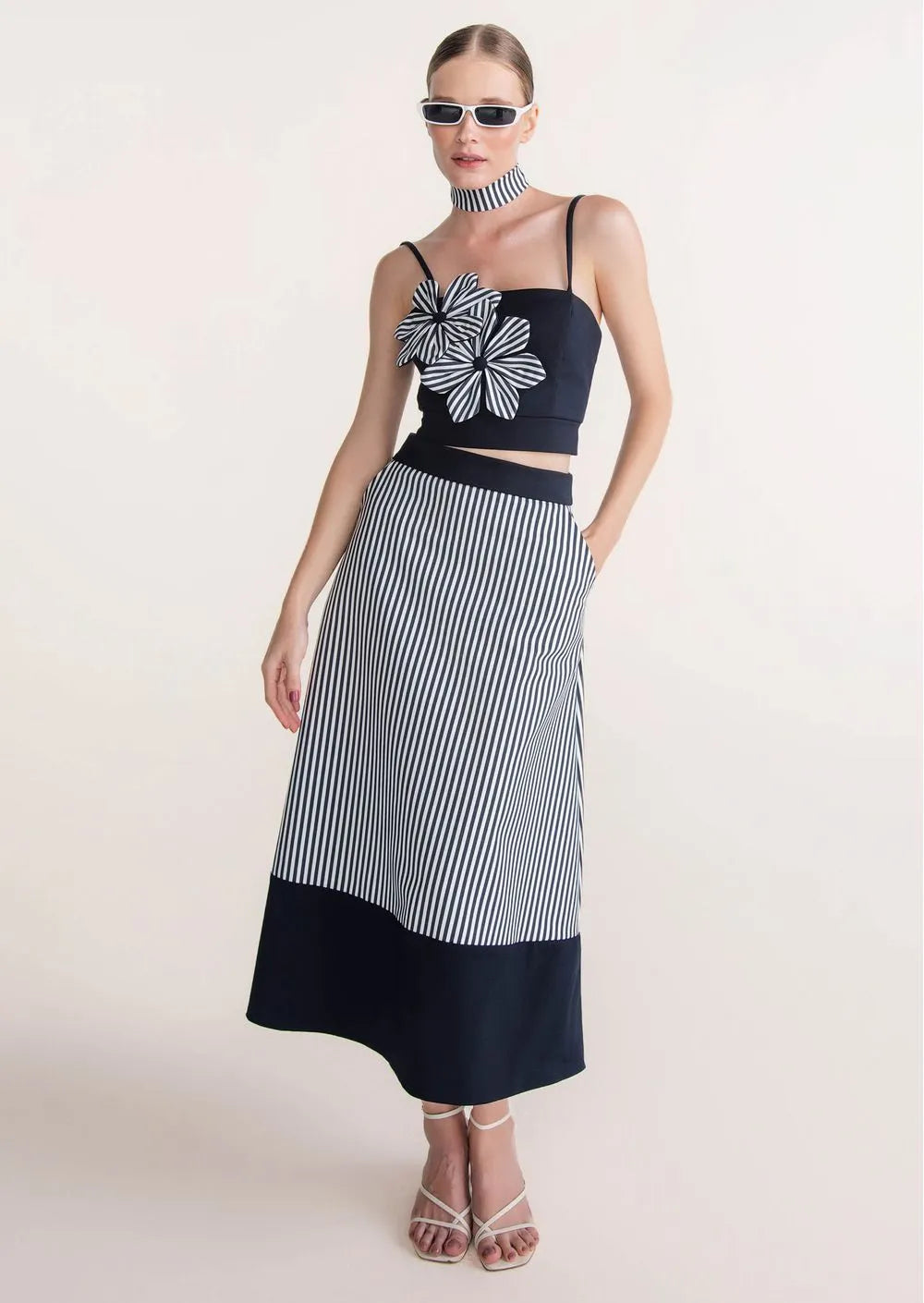 STRIPED CAMPA FLORAL SET