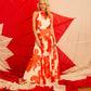 RED FLORAL ALICE DRESS