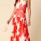 RED FLORAL ALICE DRESS