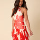 RED FLORAL ALICE DRESS