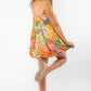 BUBBLE HEM PRINTED DRESS