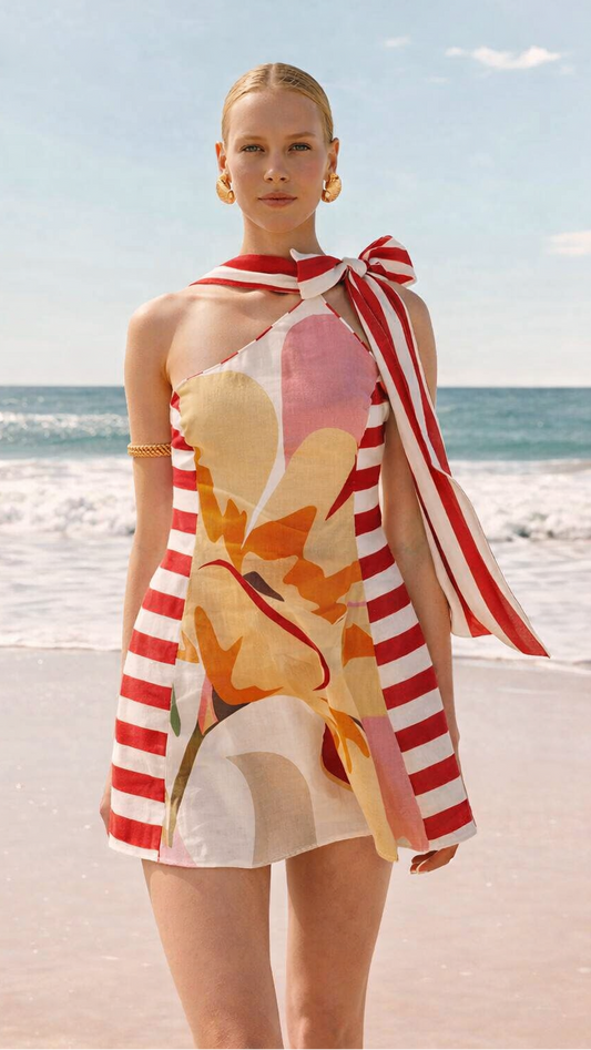 SOLEIA SCARF MINI DRESS