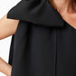 BOW ONE SHOULDER BLACK DRESS