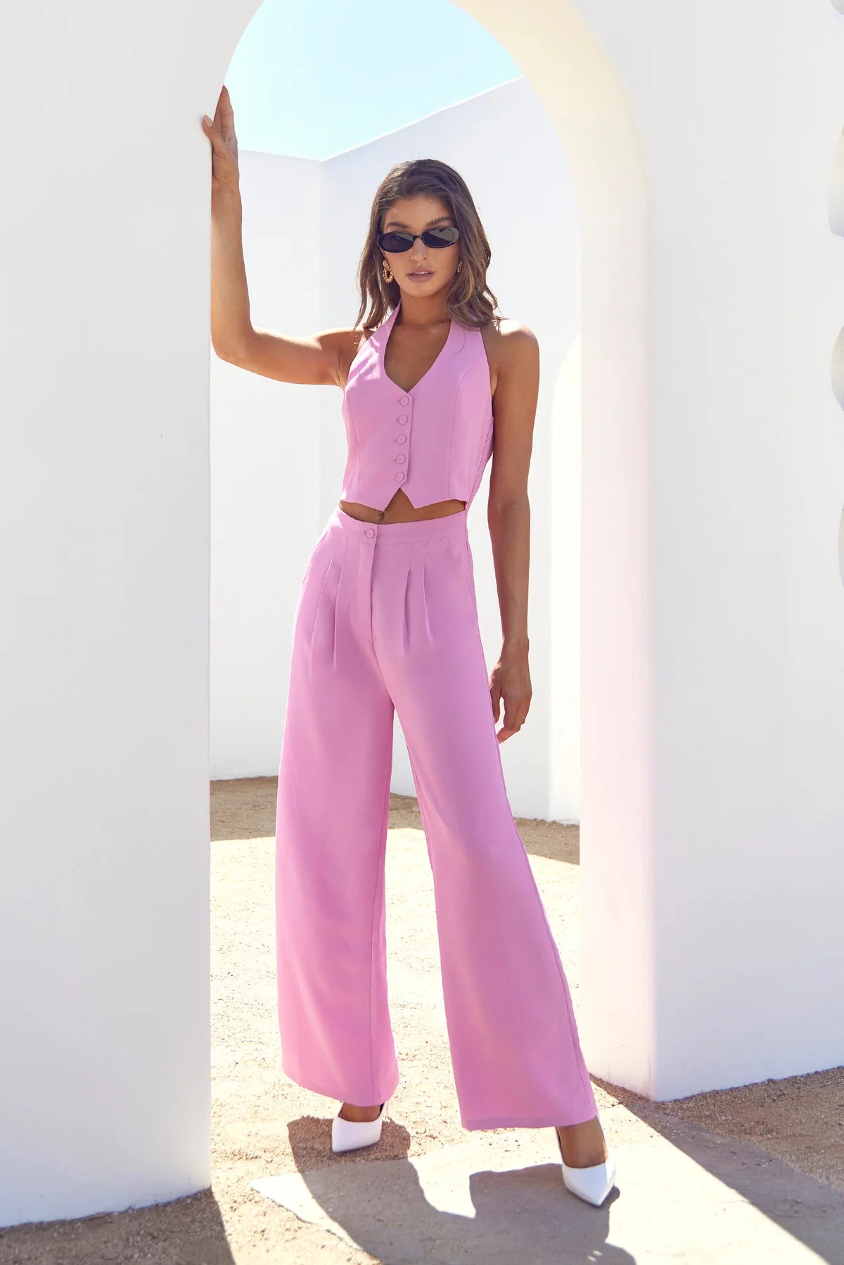 BABY PINK HALTER CO-ORD