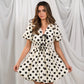 WHITE POLKA BUBBLE DRESS