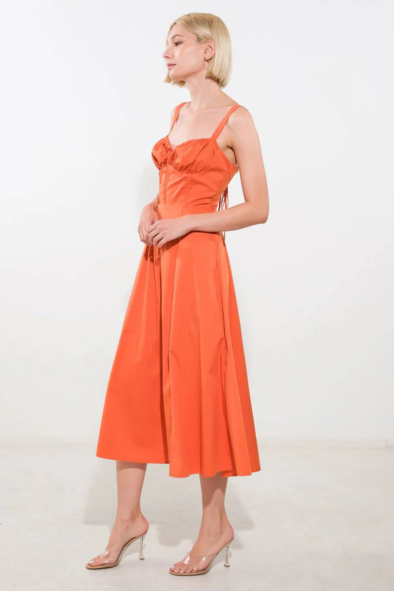 CAPTIVATING ORANGE RESORT DRESS