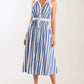 COASTAL STRIPE HALTER DRESS