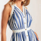 COASTAL STRIPE HALTER DRESS