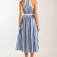 COASTAL STRIPE HALTER DRESS