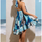 OCEAN BREEZE HALTER NECK DRESS
