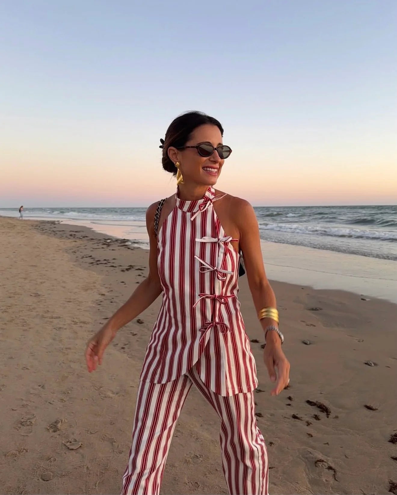 CHIC STRIPED VACATION CO-ORD