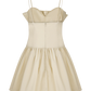 CREAM FRILL COTTON MINI DRESS