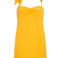 3-D FLORAL MUSTARD DRESS