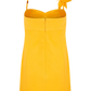 3-D FLORAL MUSTARD DRESS