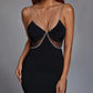 RHINESTONE RED PROM BANDAGE DRESS