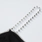 ONE SHOULDER DIAMOND CHAIN BODYCON MINI DRESS