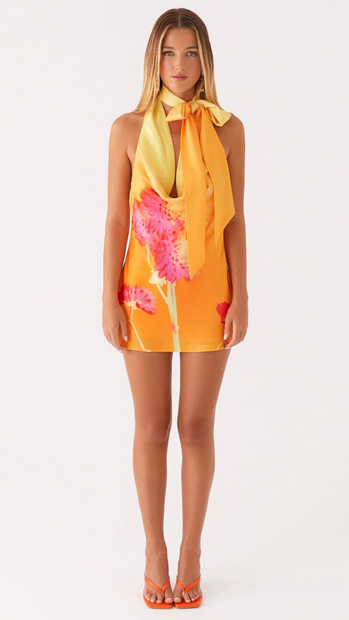 SIENNA COWL NECK MINI DRESS