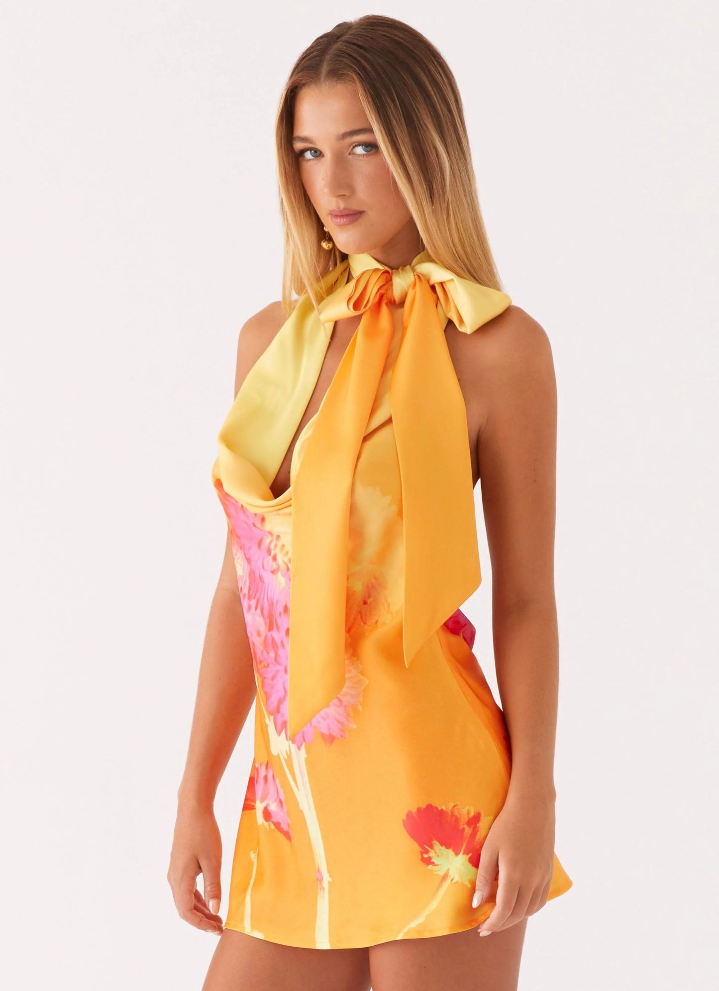 SIENNA COWL NECK MINI DRESS