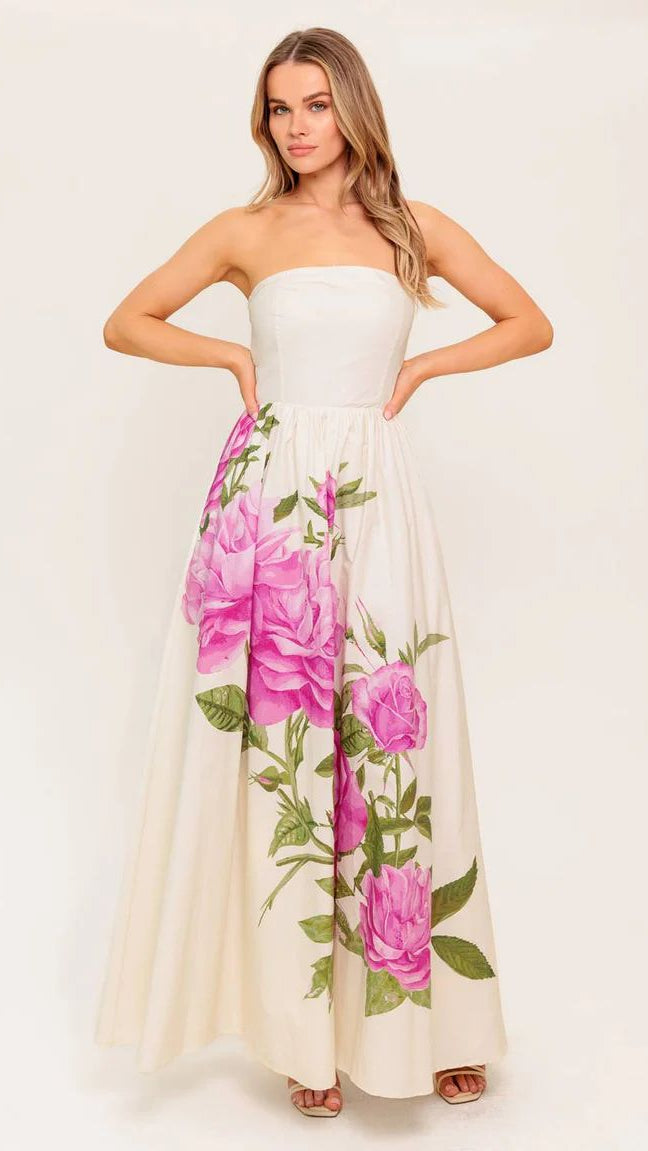 ROSE GARDEN IVORY DRESS