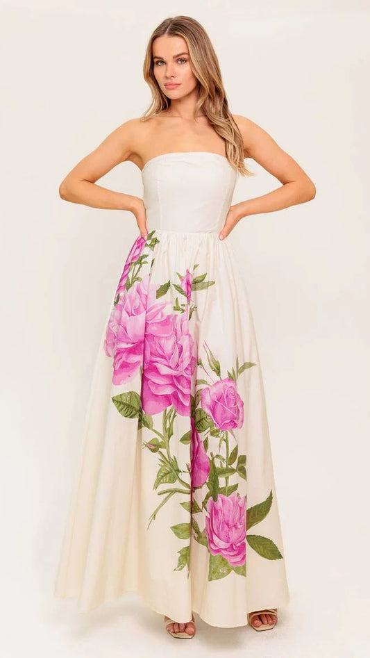 ROSE GARDEN IVORY DRESS