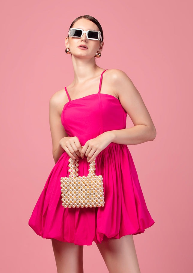 FUCHSIA PINK BUD DRESS