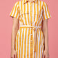 STRIPED TIE KNOT SHIRT DRESS