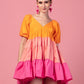 BUBBLE GUM FRILL DRESS