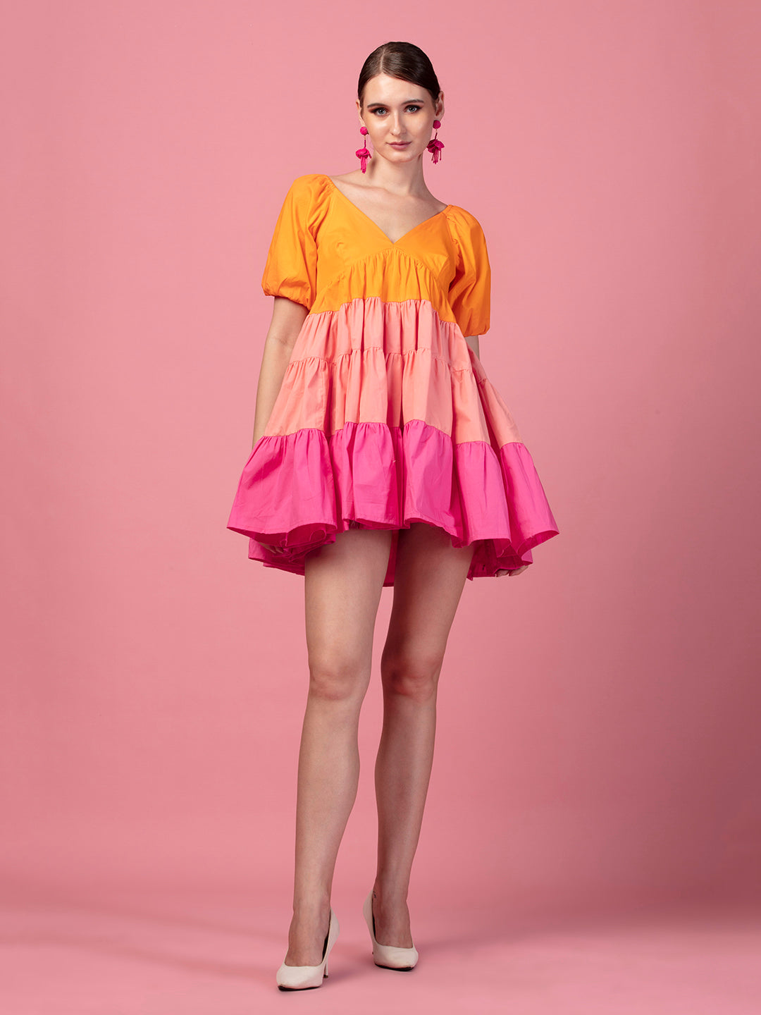 BUBBLE GUM FRILL DRESS