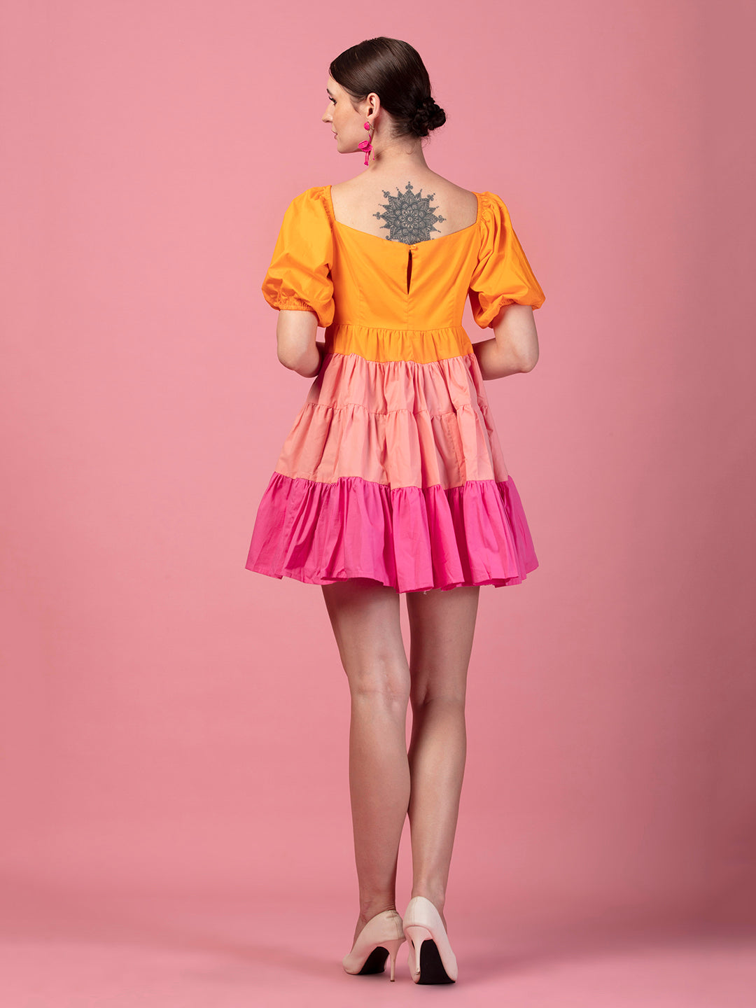 BUBBLE GUM FRILL DRESS