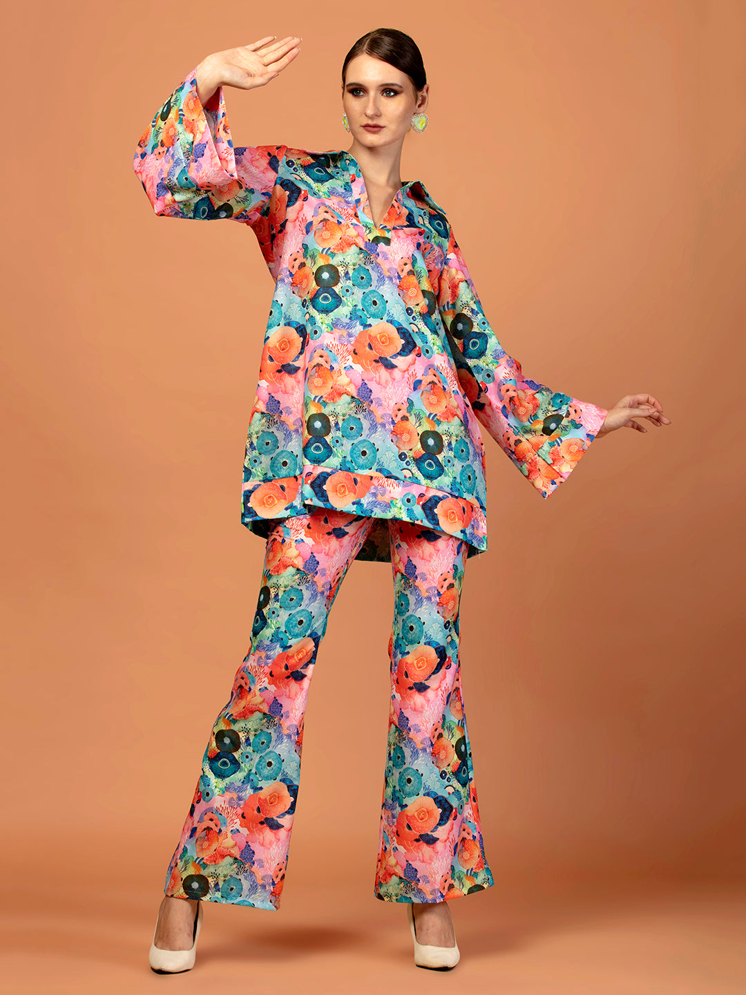 FLORAL TUNIC STYLE CO-ORS SET
