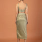 SHIMMER GREEN PLEATED SKIRT TOP