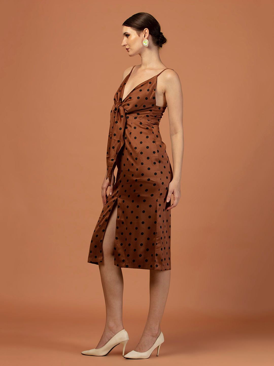 POLKA DOTS TIE KNOT DRESS