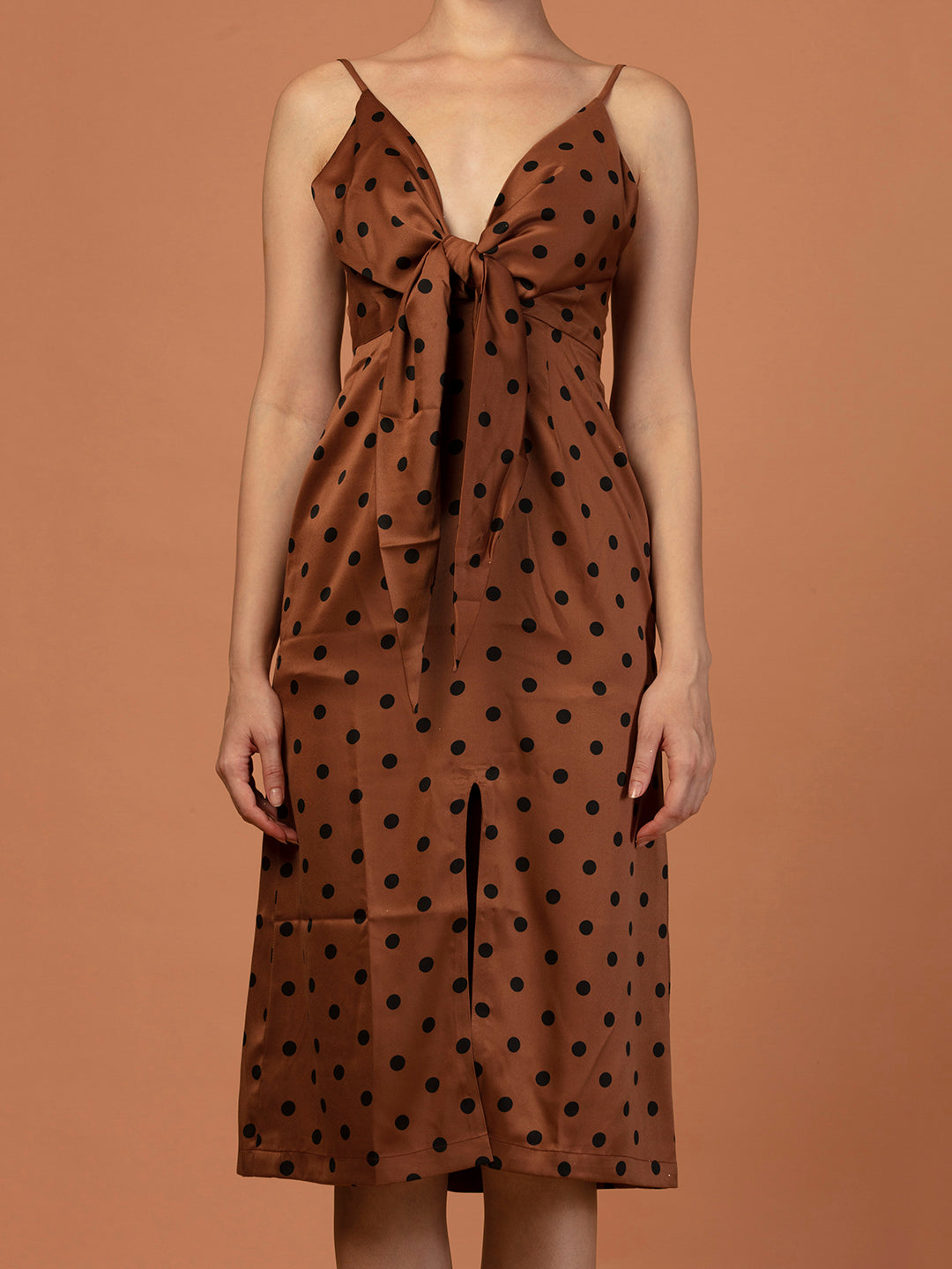 POLKA DOTS TIE KNOT DRESS