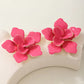 PINK PANSY PETAL EARRINGS