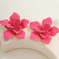 PINK PANSY PETAL EARRINGS