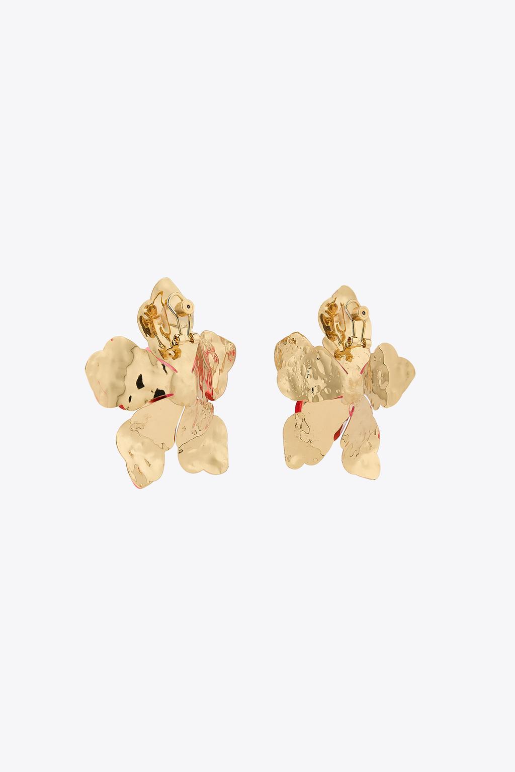 PINK PANSY PETAL EARRINGS