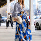 FLORAL BLUE MAXI SKIRT