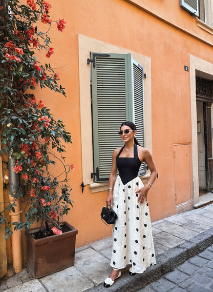 ÉLEGANCE DOTS MAXI DRESS